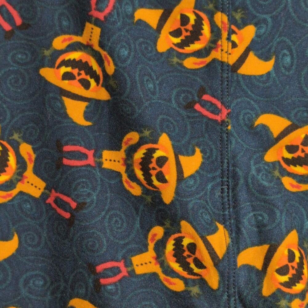 LuLaRoe Halloween Scarecrow Pumpkin Printed Leggings - One Size